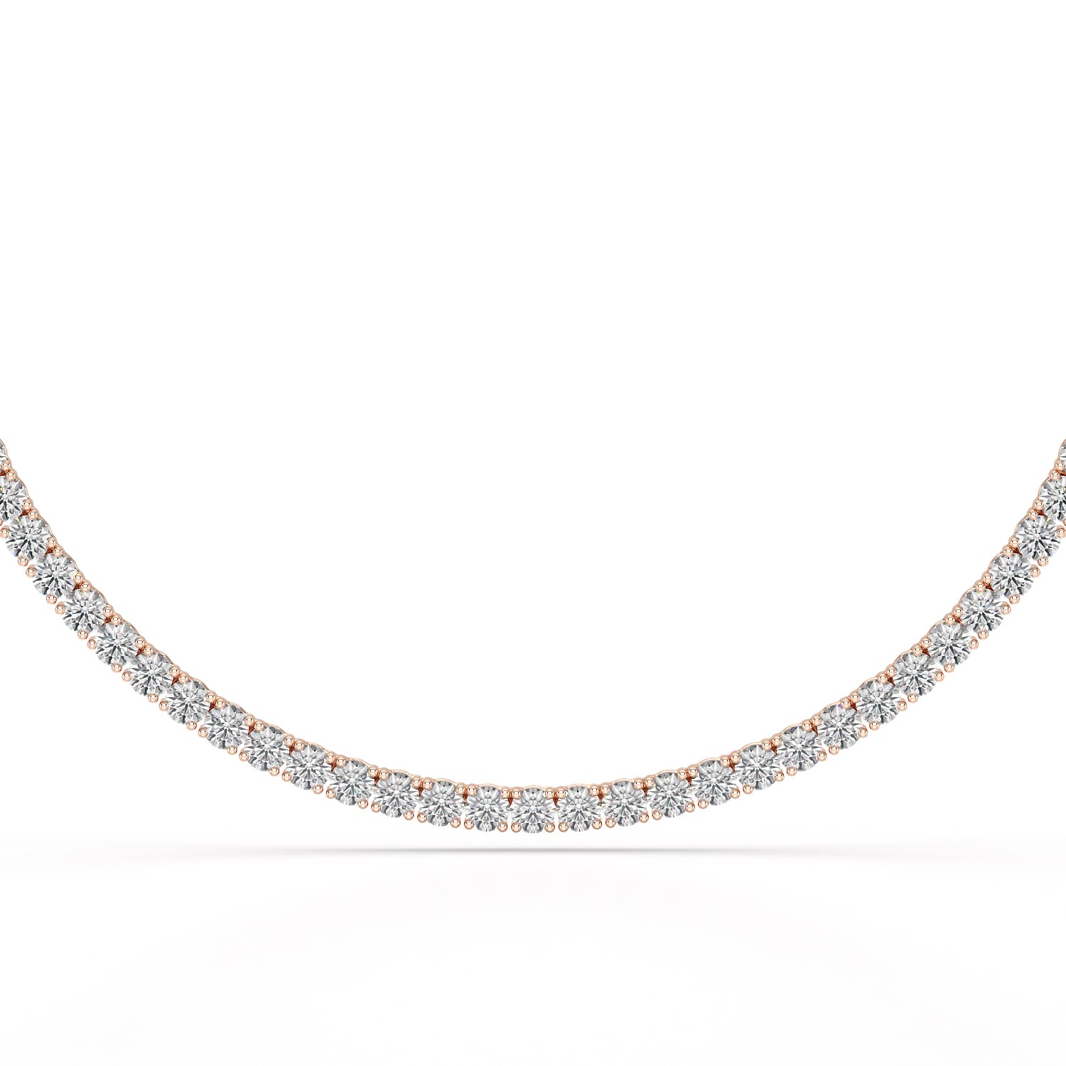 15.86 CT Round Brilliant Riviere Lab Diamond Necklace