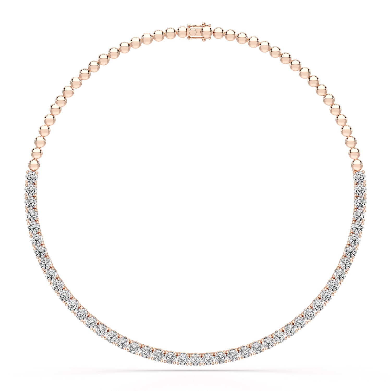 15.86 CT Round Brilliant Riviere Lab Diamond Necklace