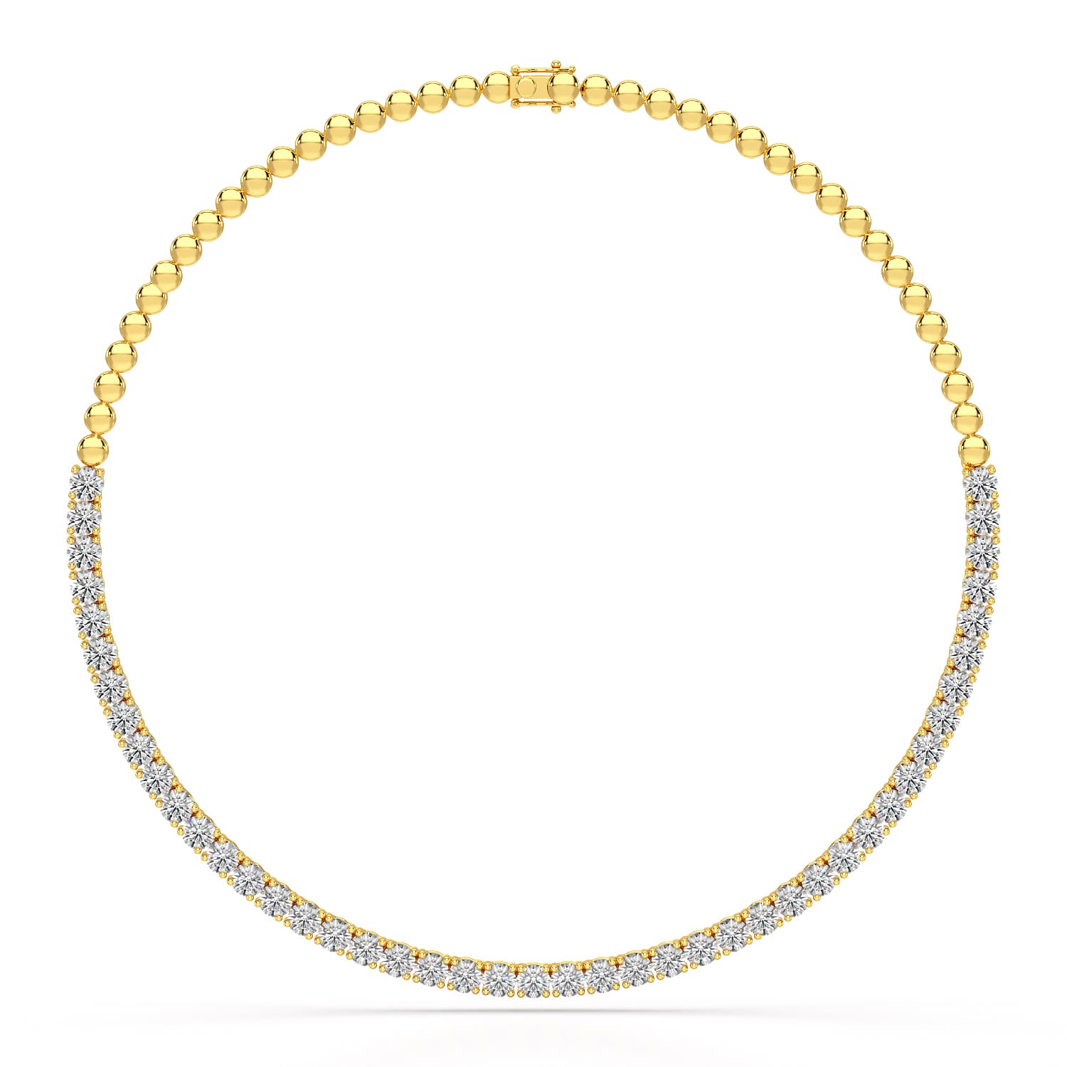 15.86 CT Round Brilliant Riviere Lab Diamond Necklace