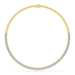 15.86 CT Round Brilliant Riviere Lab Diamond Necklace