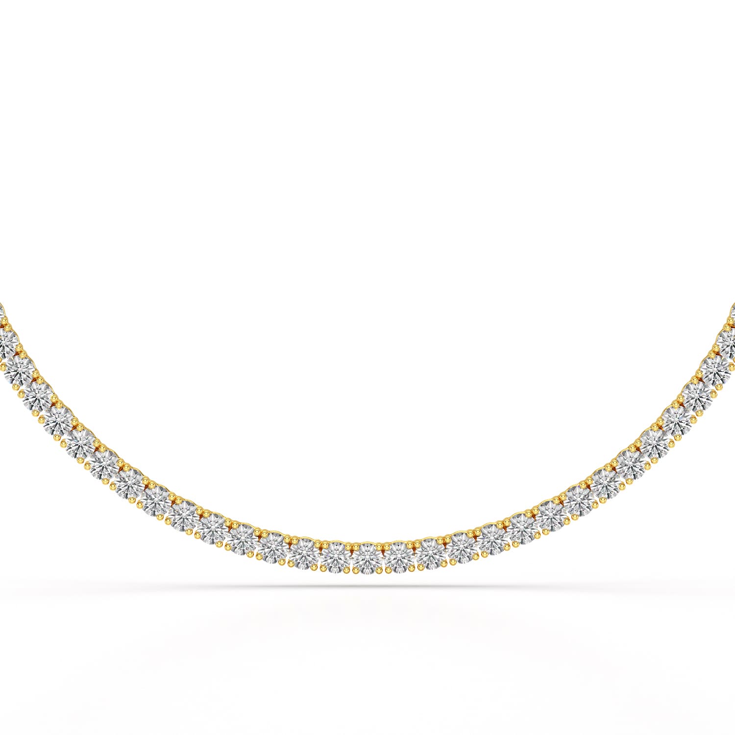 15.86 CT Round Brilliant Riviere Lab Diamond Necklace