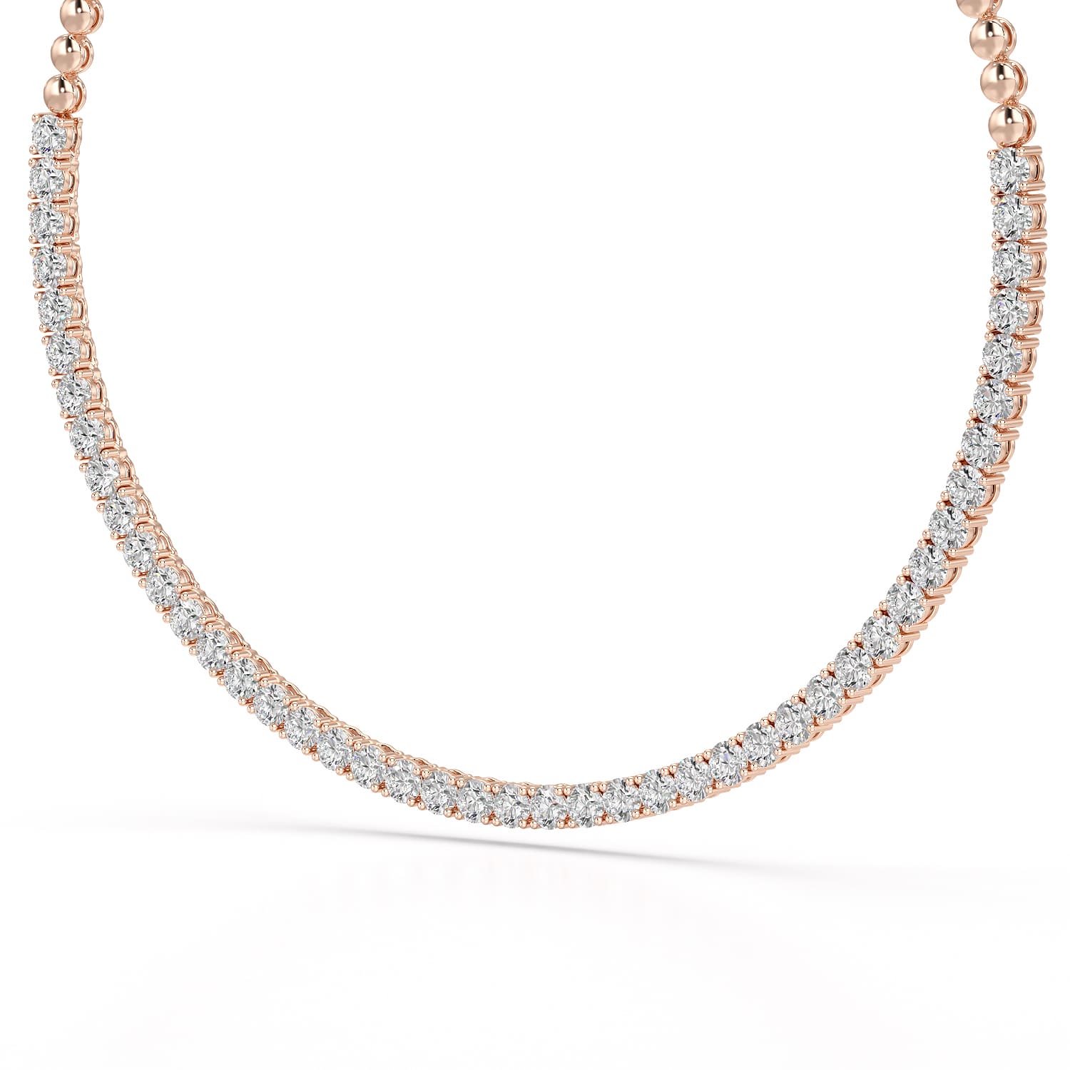 15.86 CT Round Brilliant Riviere Lab Diamond Necklace