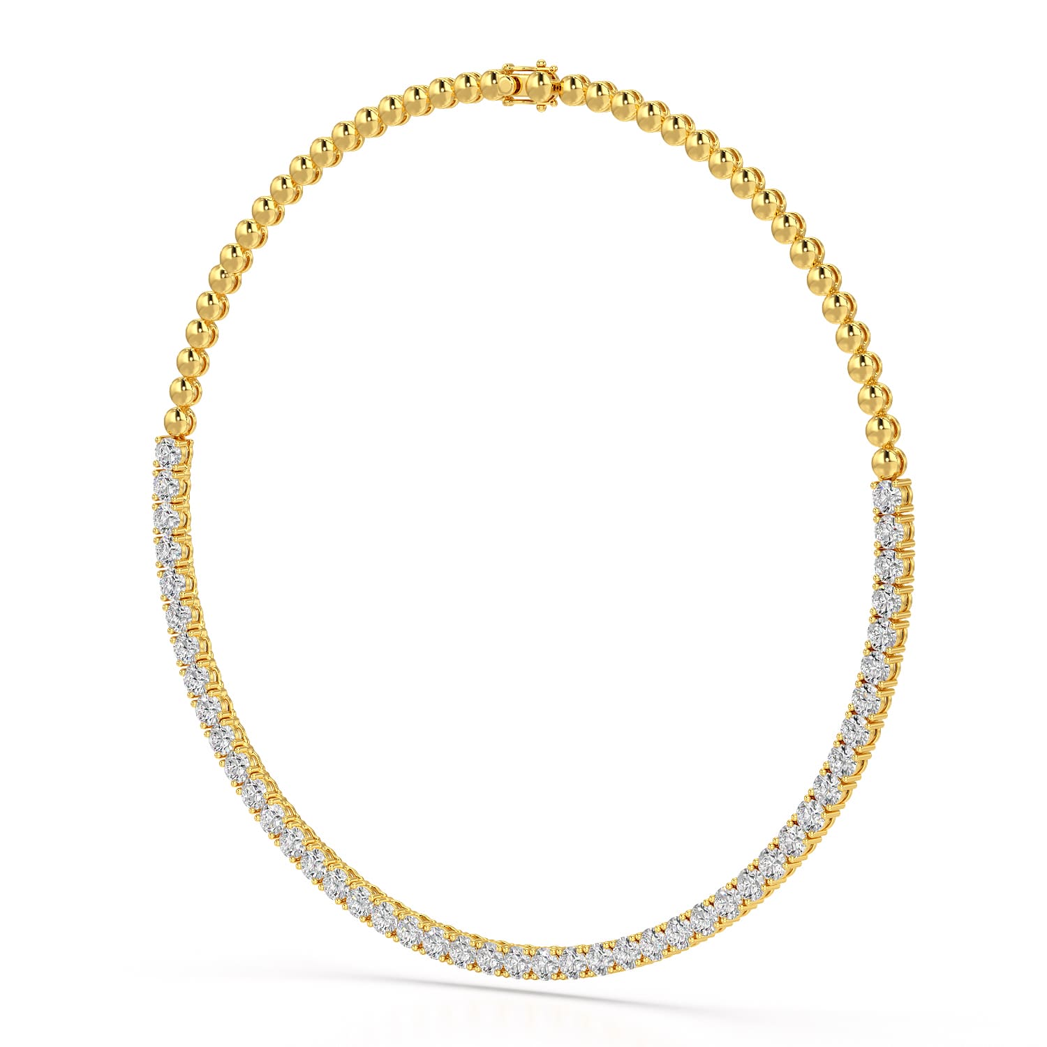 15.86 CT Round Brilliant Riviere Lab Diamond Necklace