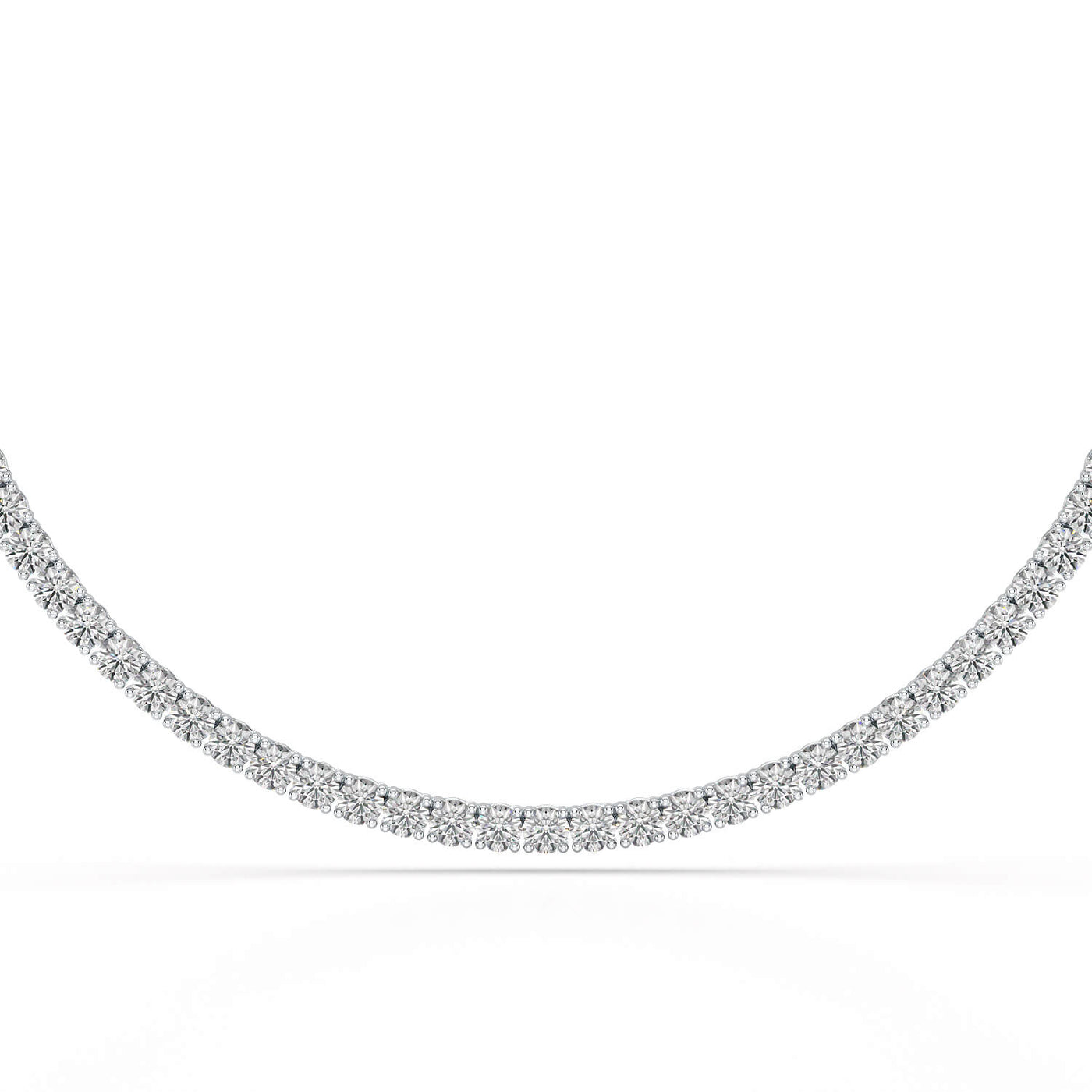 15.86 CT Round Brilliant Riviere Lab Diamond Necklace