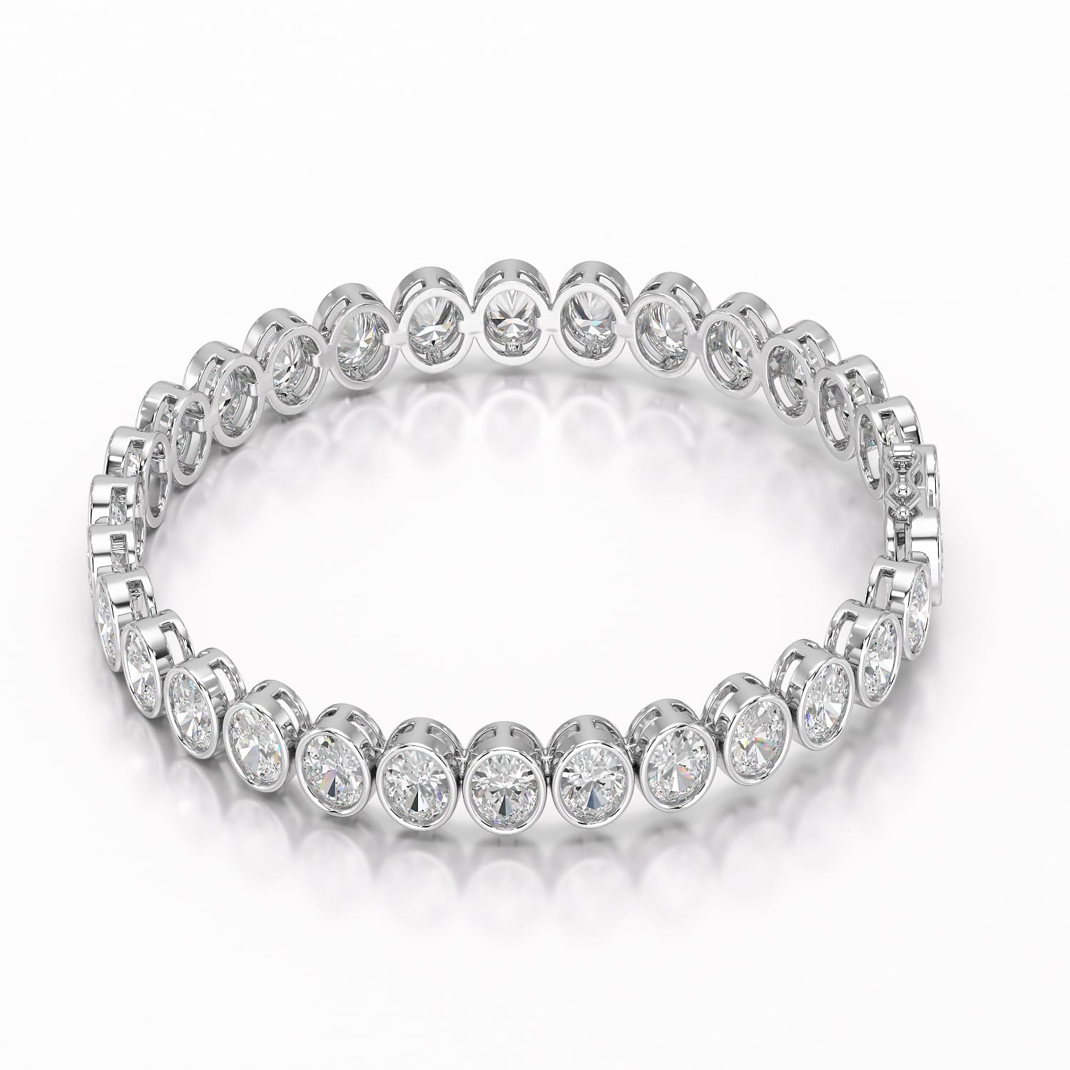 16 CT Lab Diamond Oval Cut Tennis Bracelet