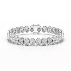 16 CT Lab Diamond Oval Cut Tennis Bracelet