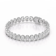 16 CT Lab Diamond Oval Cut Tennis Bracelet