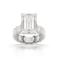 18.42 CT Emerald Cut Lab Diamond Solitaire Ring