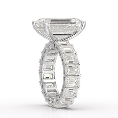 18.42 CT Emerald Cut Lab Diamond Solitaire Ring