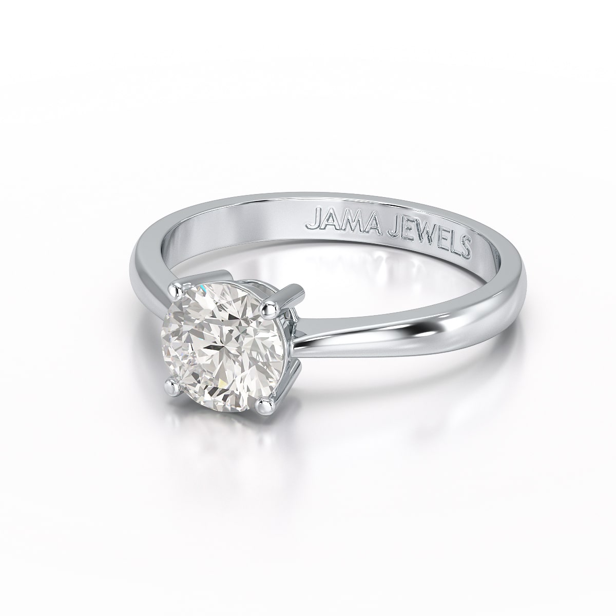1 Ct Round Cut Solitaire Lab Diamond Rings