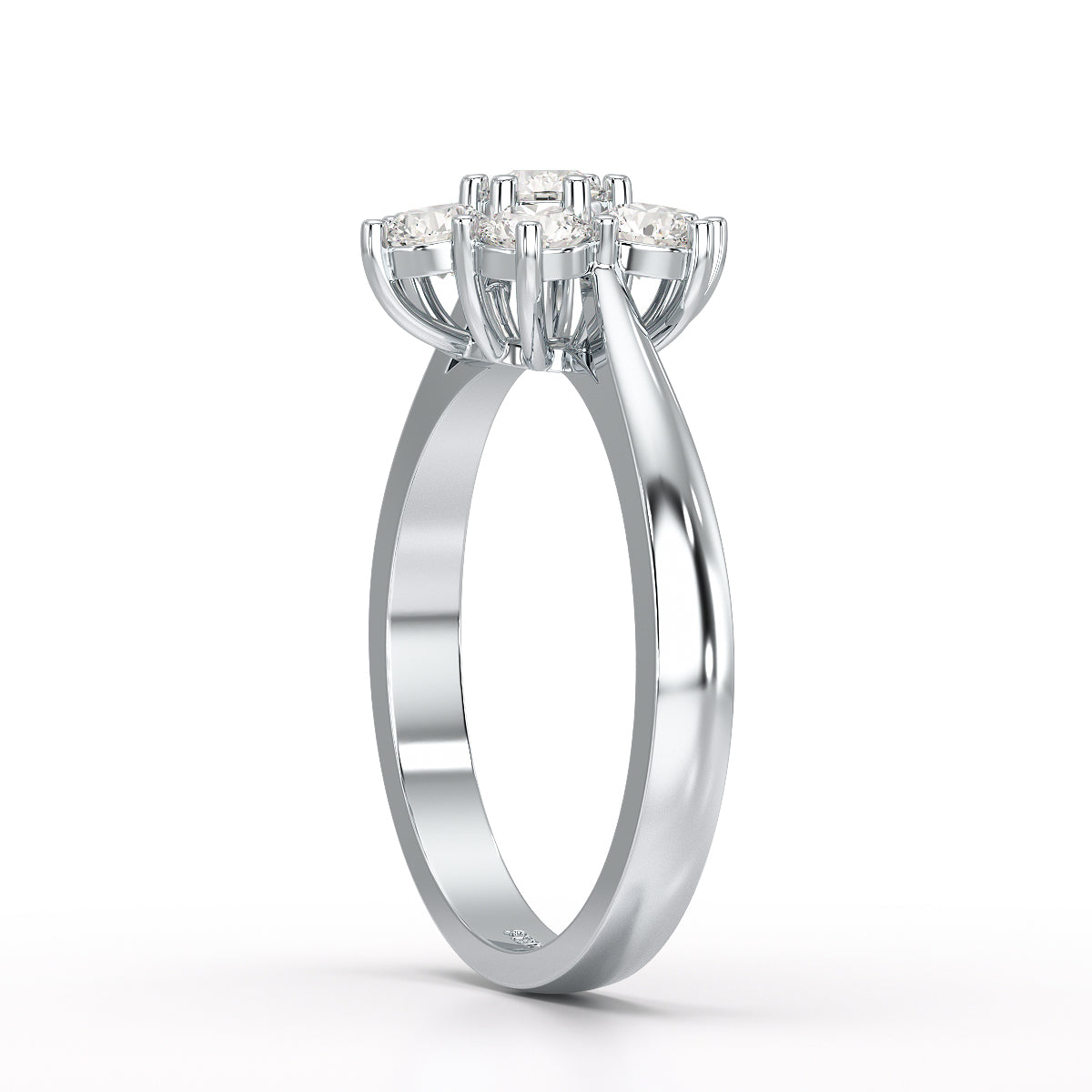 1 Carat Round Cut Lab Diamond Ring