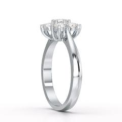 1 Carat Round Cut Lab Diamond Ring