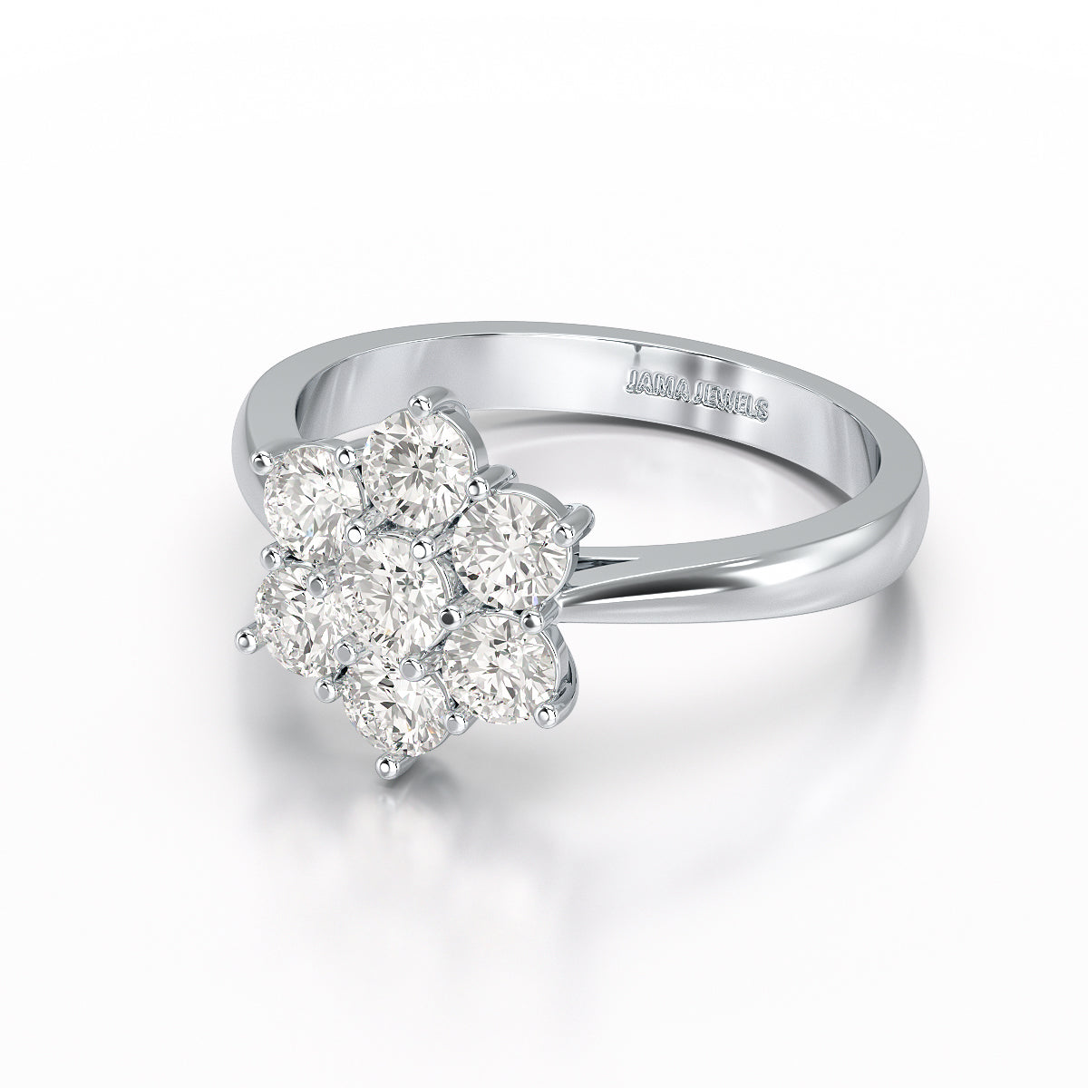 1 Carat Round Cut Lab Diamond Ring