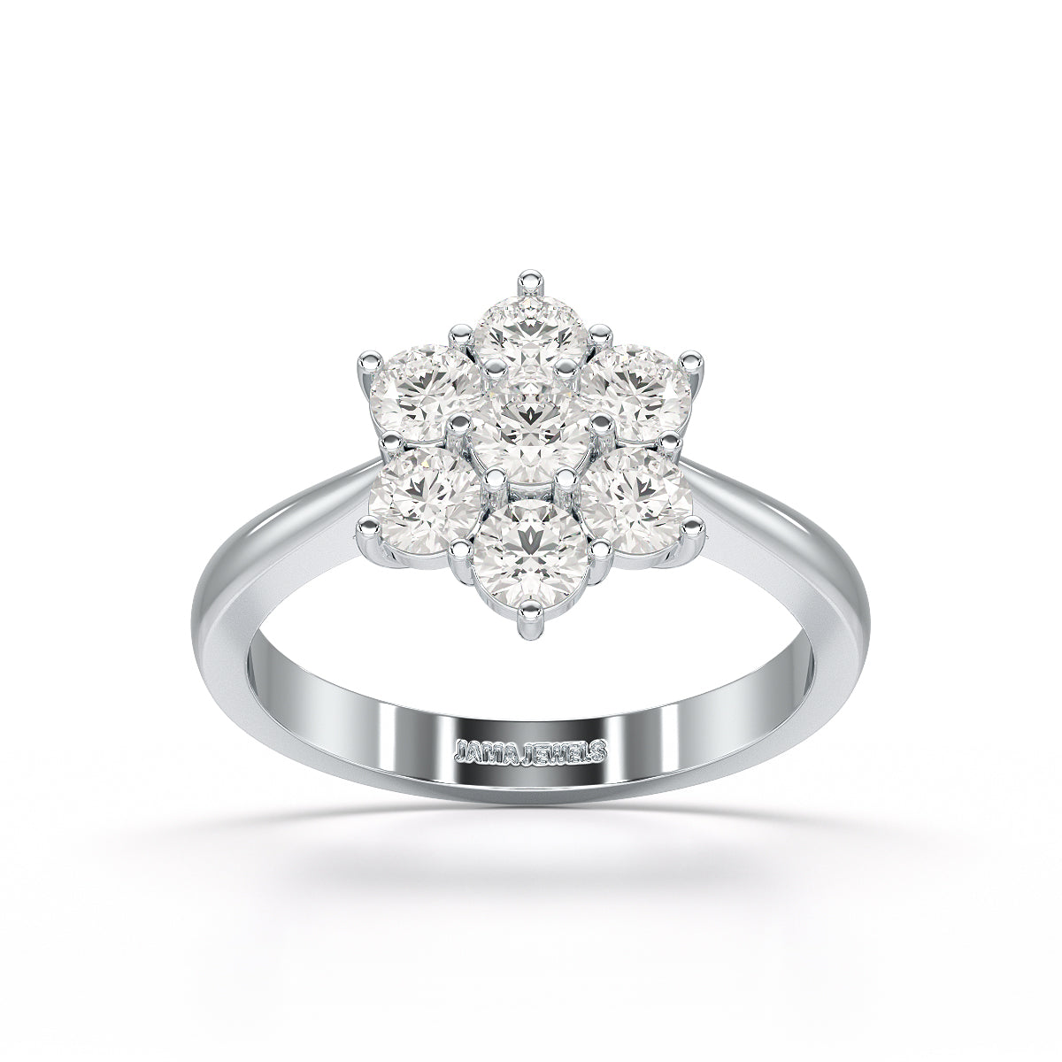 1 Carat Round Cut Lab Diamond Ring