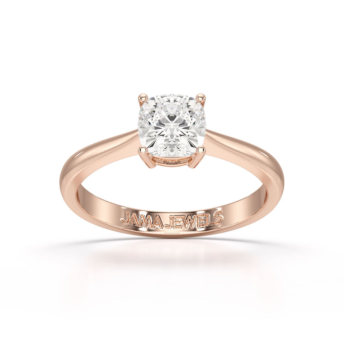 1 CT Cushion Cut Lab Diamond Solitaire Ring