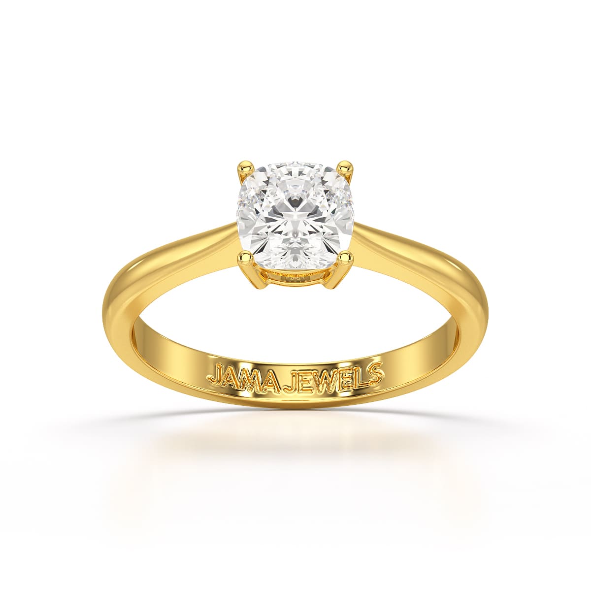 1 CT Cushion Cut Lab Diamond Solitaire Ring