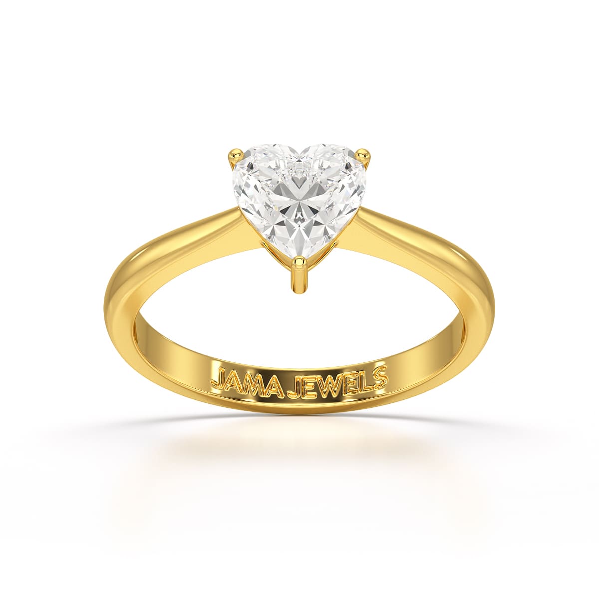 1 CT Heart Shaped Solitaire Lab Diamond Ring