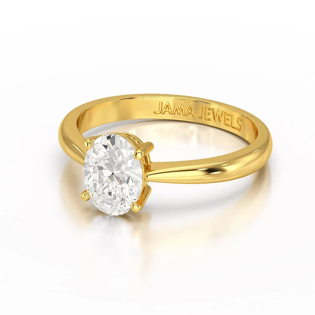Solitaire Lab Diamond 1 CT Oval Cut Solitaire Lab Diamond Ring – Jama Jewels