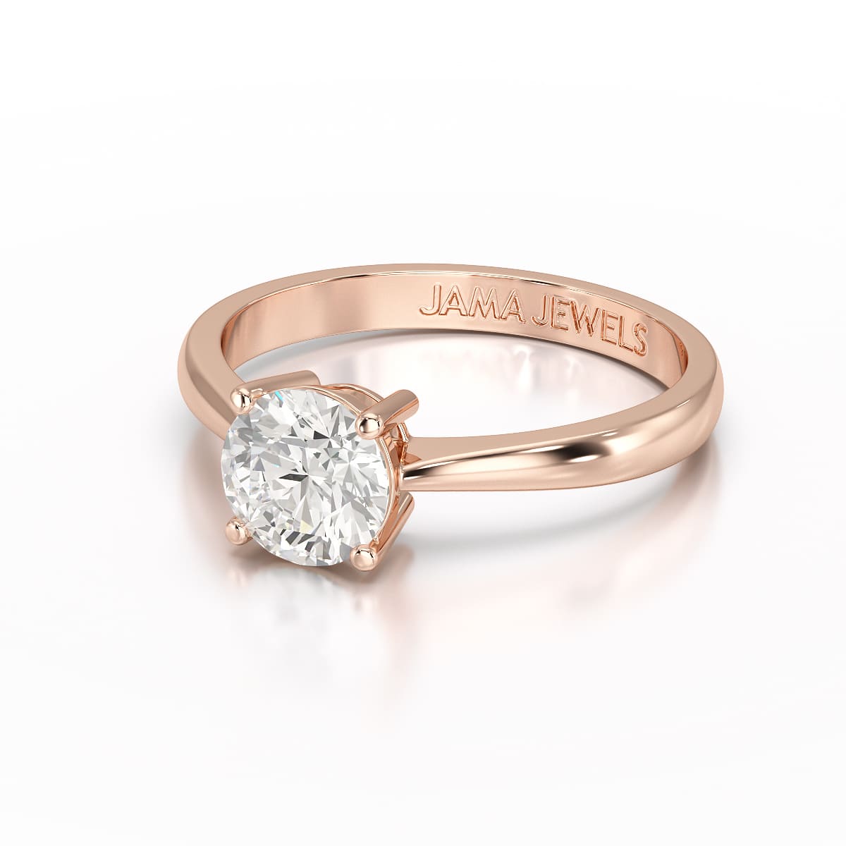 1 CT Round Cut Solitaire Lab Diamond Ring