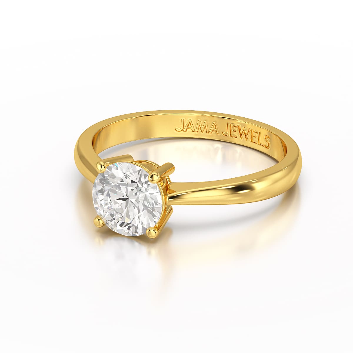 1 CT Round Cut Solitaire Lab Diamond Ring