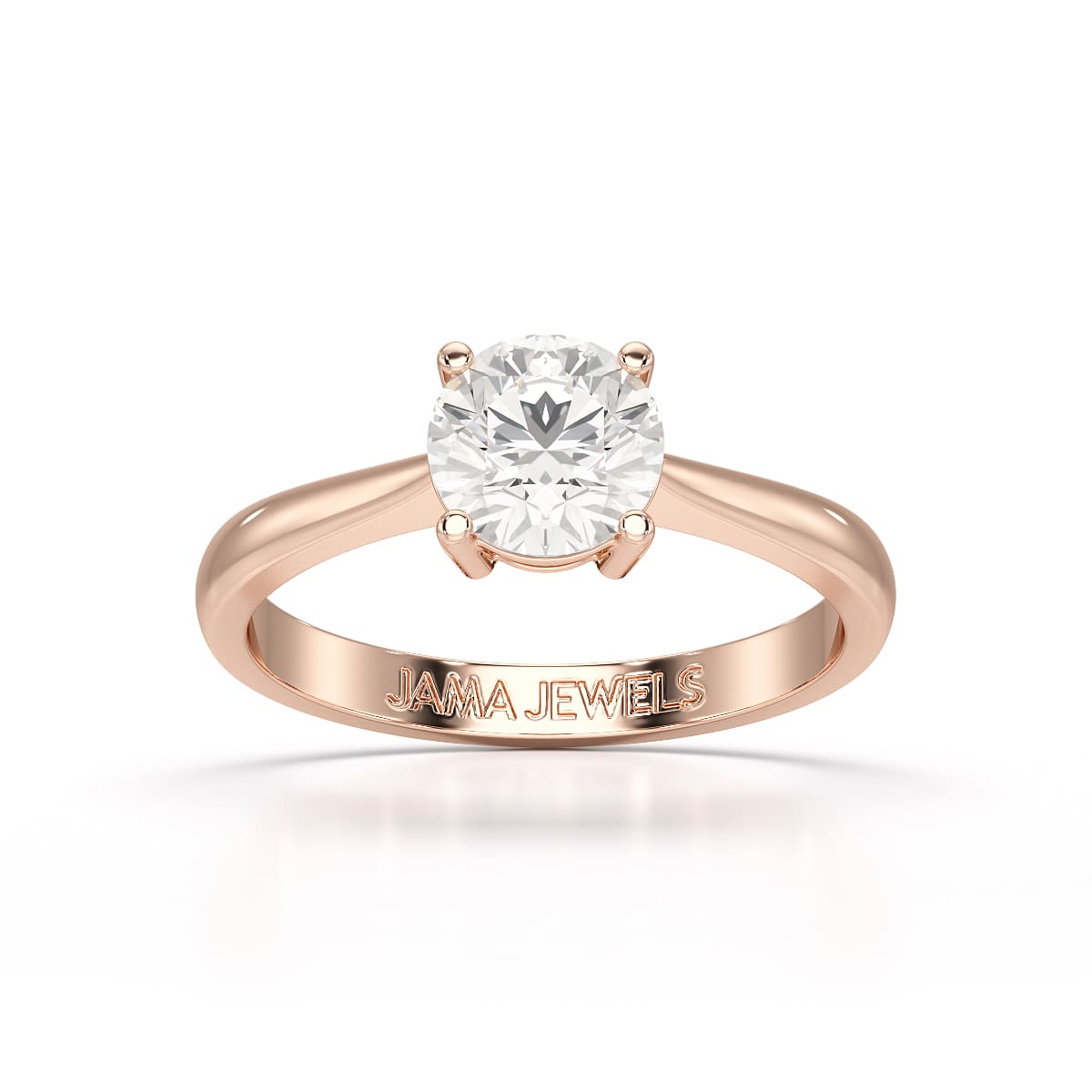 1 CT Round Cut Solitaire Lab Diamond Ring