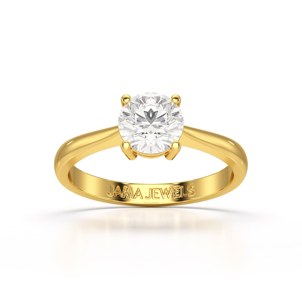 1 CT Round Cut Solitaire Lab Diamond Ring