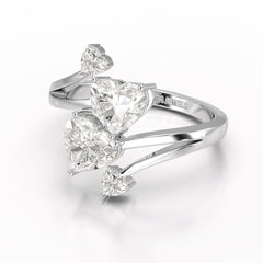 2.04 CT Heart Cut Lab Diamond Ring