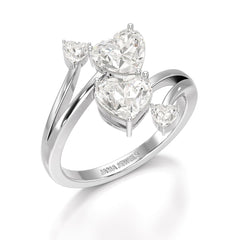 2.04 CT Heart Cut Lab Diamond Ring