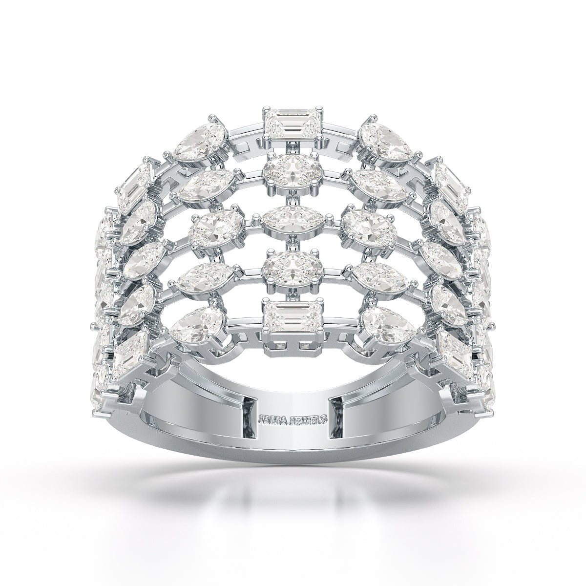 2.16 CT Multi Shape Layered Lab Diamond Ring