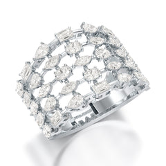 2.16 CT Multi Shape Layered Lab Diamond Ring