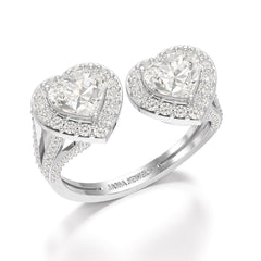 2.22 CT Heart Cut Lab Diamond Ring