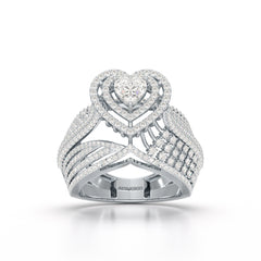 2.28 CT Heart Shaped Lab Diamond Ring