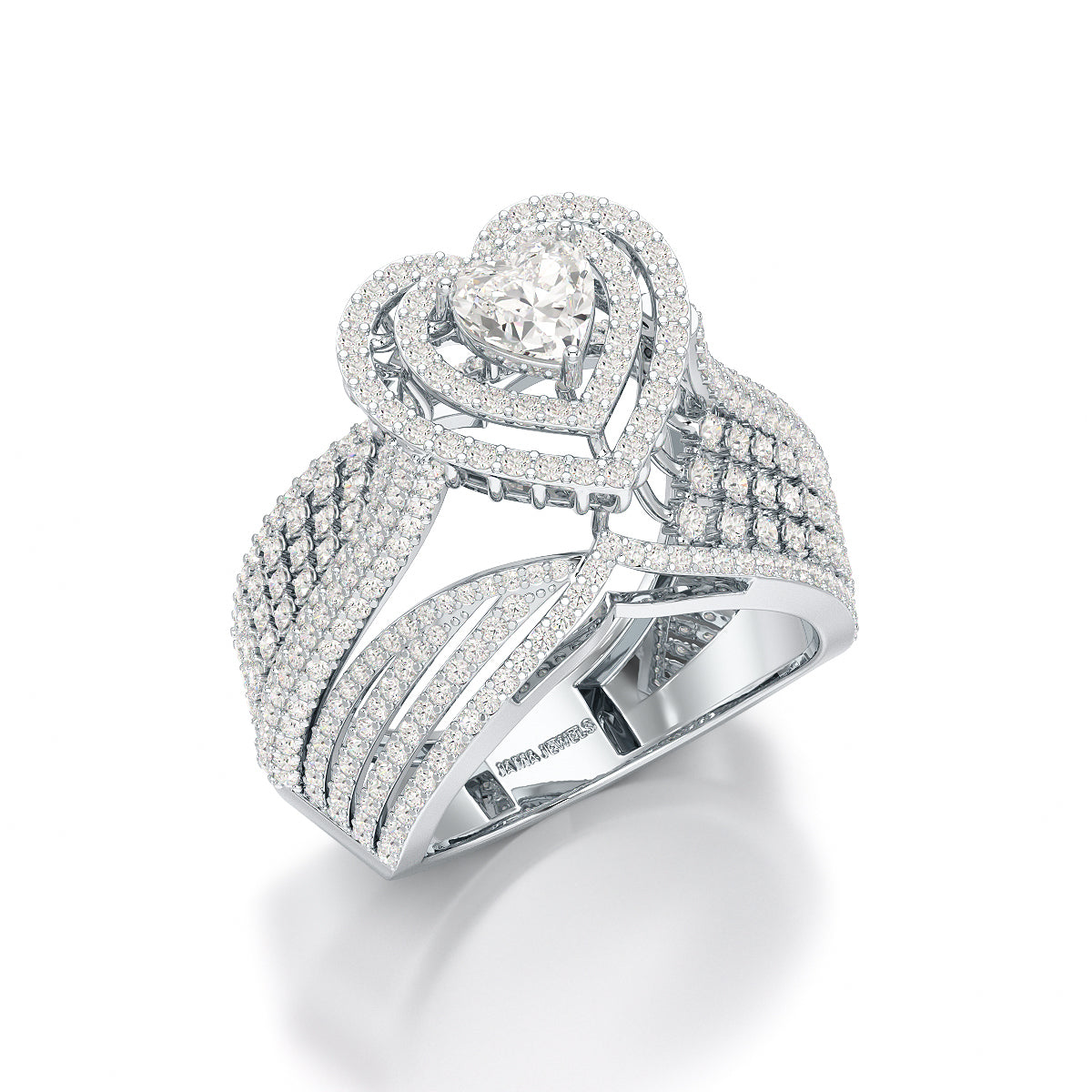 2.28 CT Heart Shaped Lab Diamond Ring