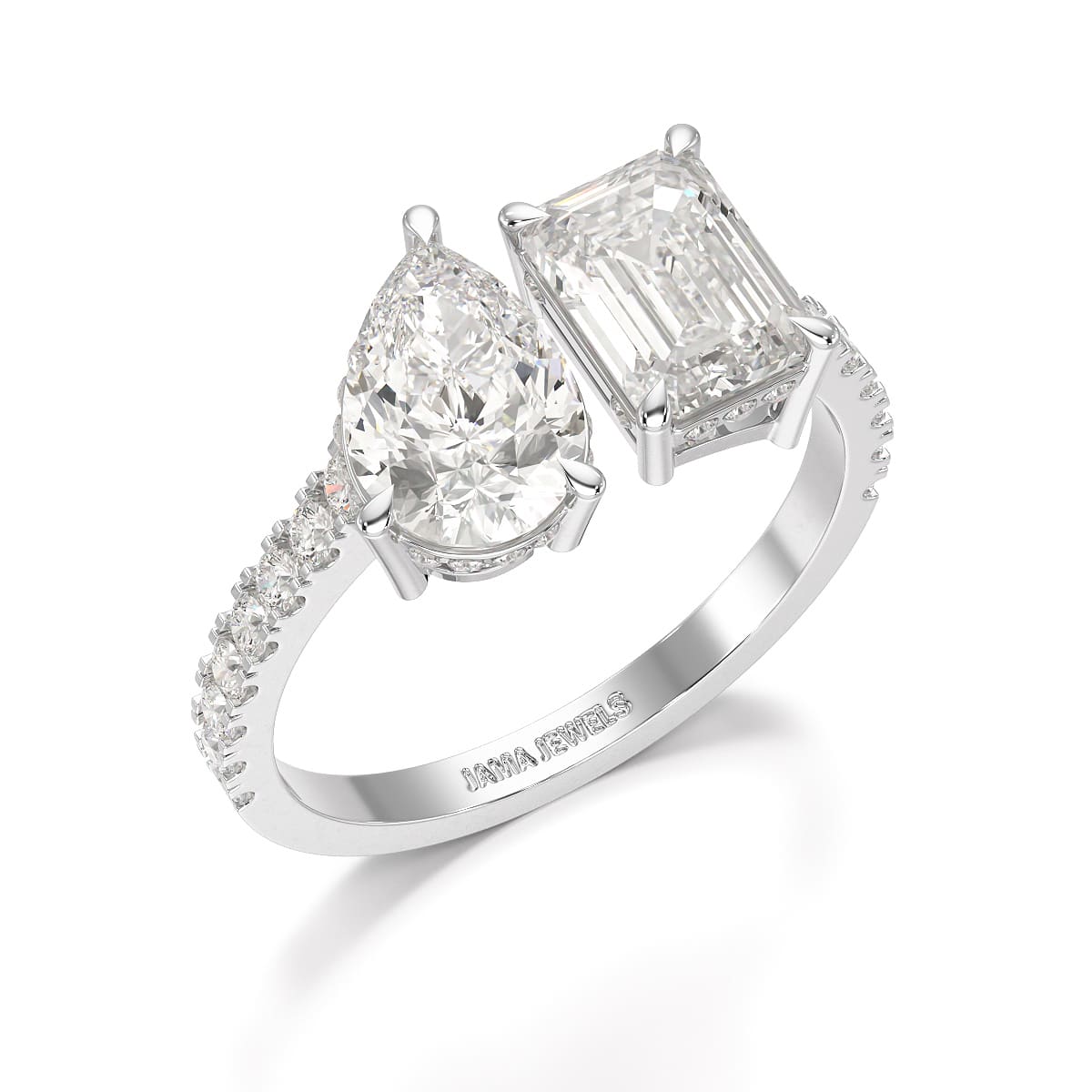 2.36 CT Two Stone Lab Diamond Ring