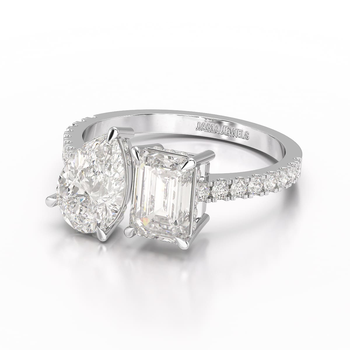 2.36 CT Two Stone Lab Diamond Ring