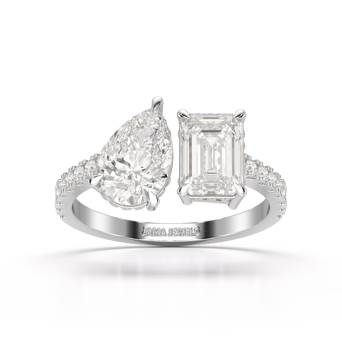 2.36 CT Two Stone Lab Diamond Ring