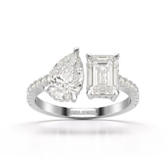 2.36 CT Two Stone Lab Diamond Ring