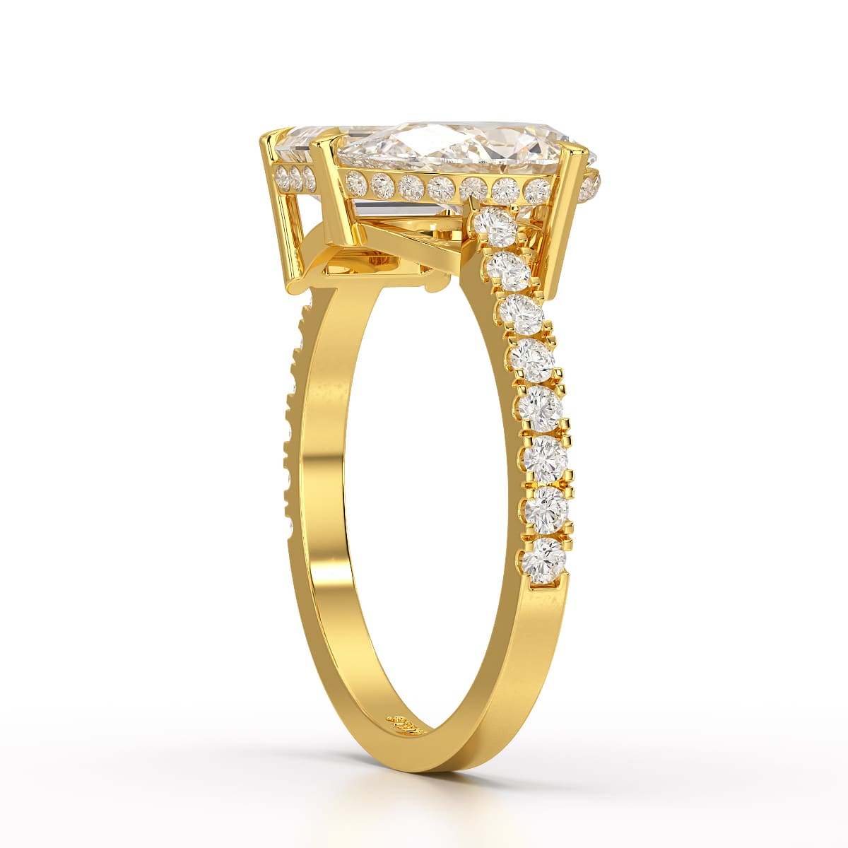 2.36 CT Two Stone Lab Diamond Ring