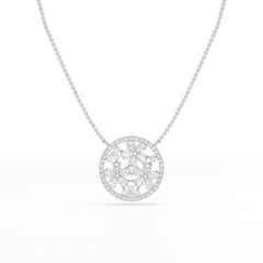 2.57 CT Pear Cut Flower Lab Diamond Pendant