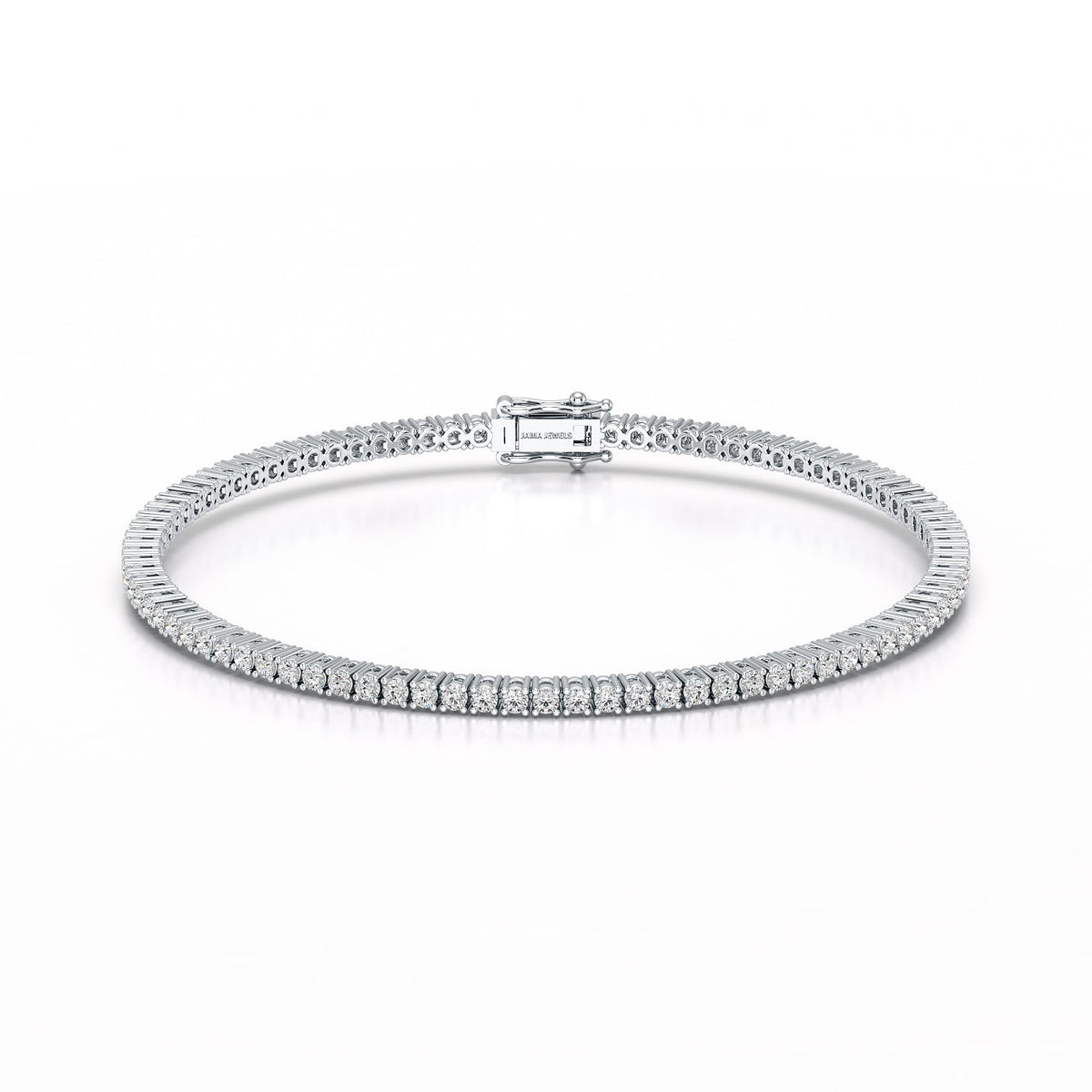 2.5 CT Round cut Lab Diamond Tennis Bracelet