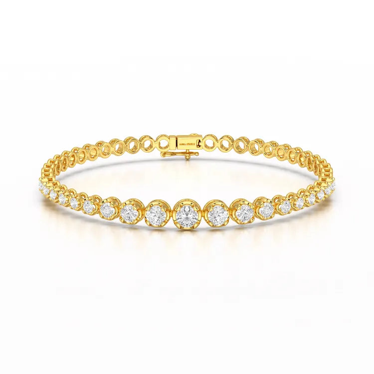 2.94 CT Round Cut Lab Diamond Tennis Bracelet