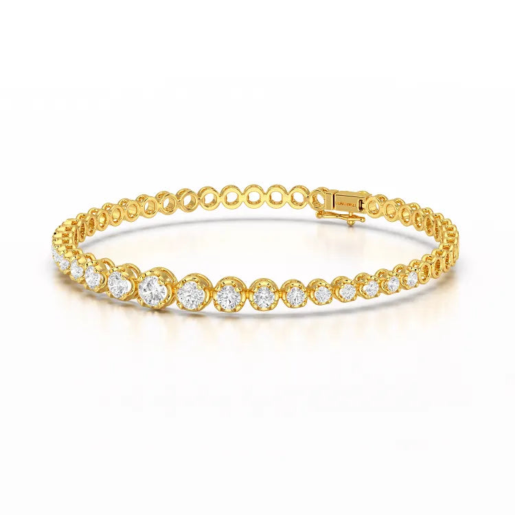 2.94 CT Round Cut Lab Diamond Tennis Bracelet