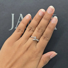 0.24 CT Round Diamond Bypass Ring (Ready for Delivery)
