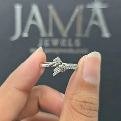 0.24 CT Round Diamond Bypass Ring (Ready for Delivery)