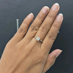 1.04 CT Cushion Diamond Four Prong Solitaire Ring (Ready for Delivery)