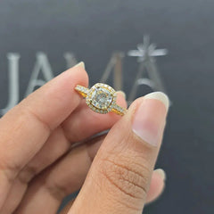 1.32 CT Cushion Diamond Halo Engagement Ring (Ready for Delivery)