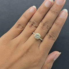 1.32 CT Cushion Diamond Halo Engagement Ring (Ready for Delivery)