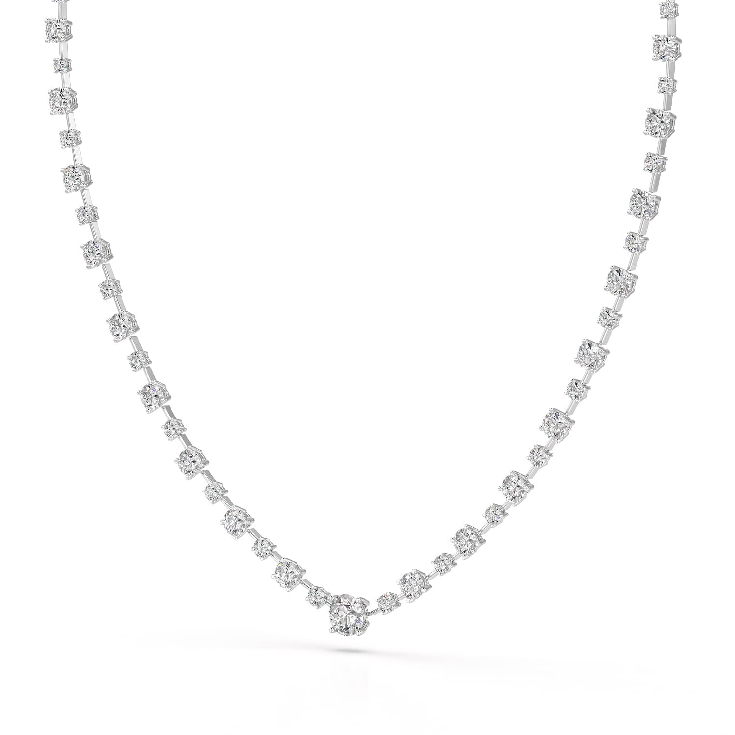 23.28 CT Lab Diamond Round Necklace