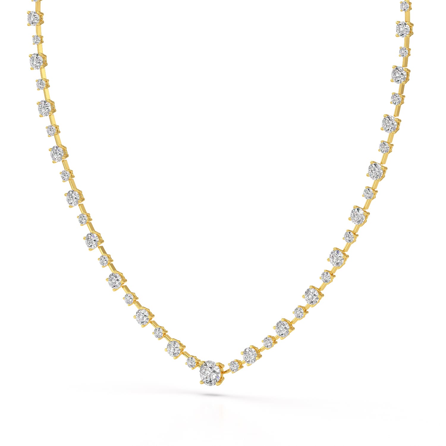 23.28 CT Lab Diamond Round Necklace