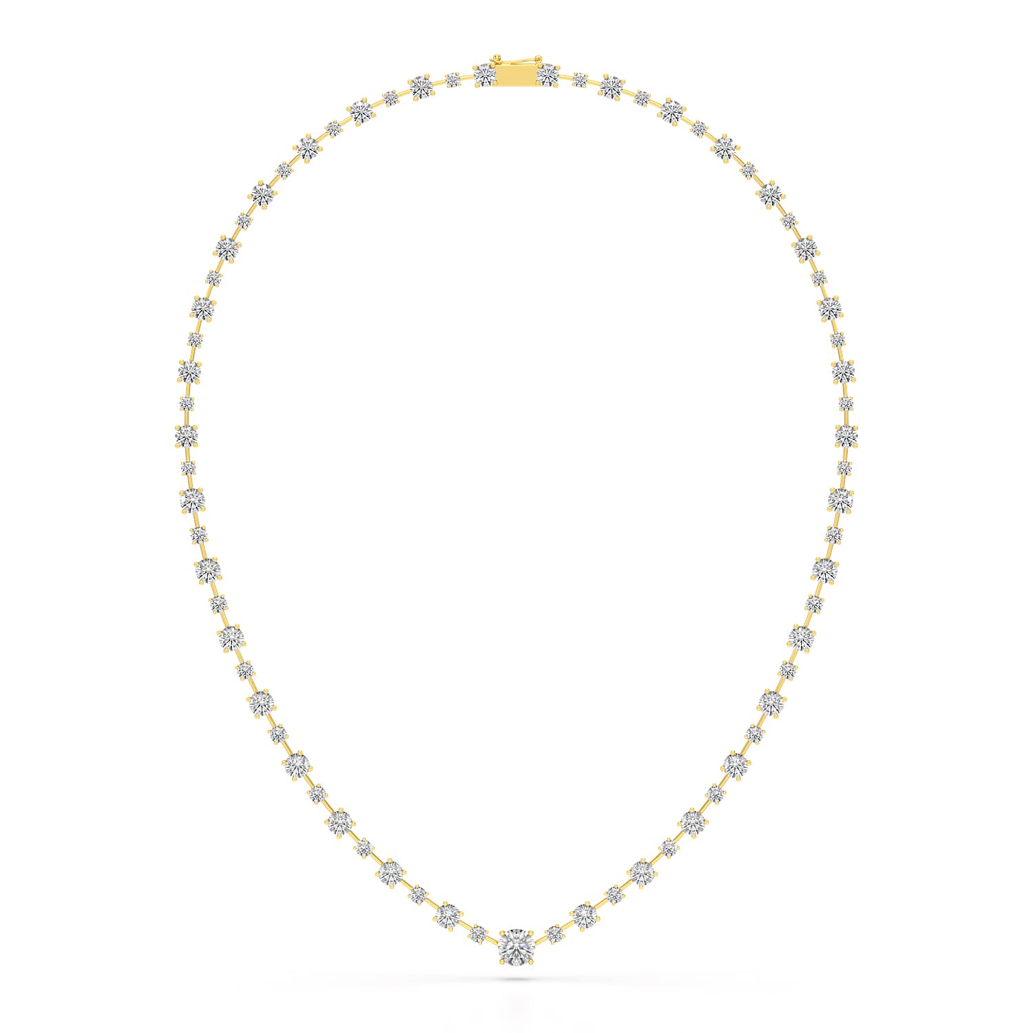 23.28 CT Lab Diamond Round Necklace